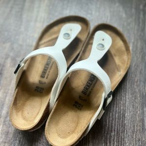 White/cork Gizeh Birkenstocks. From Nordstrom